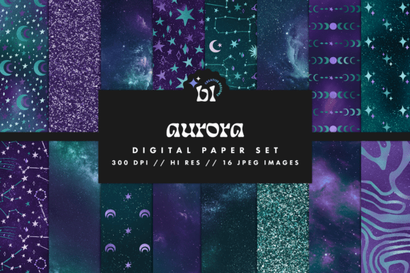 Aurora Galaxy Digital Paper: A Versatile Resource for Creative Projects