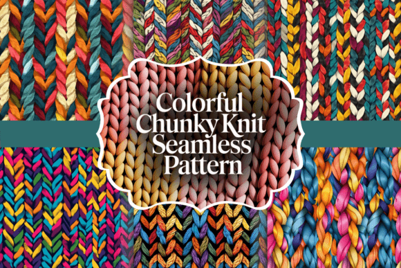 Colorful Chunky Knit Seamless Pattern for Creative Projects