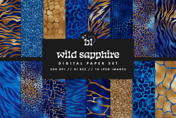 Enhancing Creativity with Wild Sapphire Safari Digital Paper: A Modern Design Essential