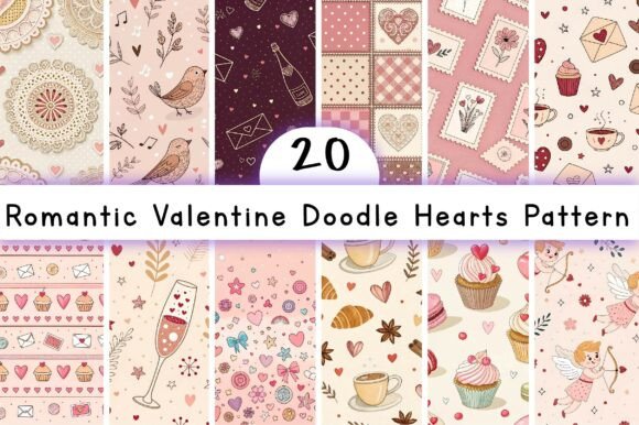 Exploring the Romantic Valentine Doodle Hearts Pattern for Creative Projects