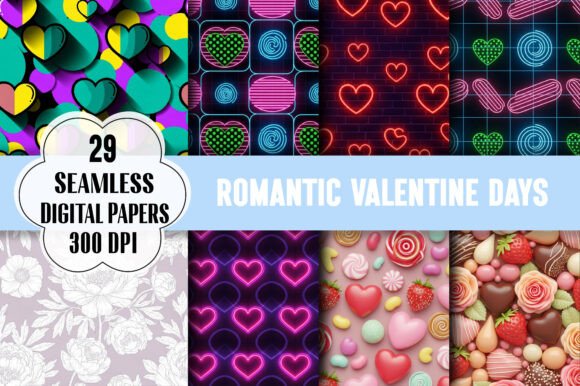 Immerse Yourself in the World of Romance with Romantic Valentine Days Digital Paper