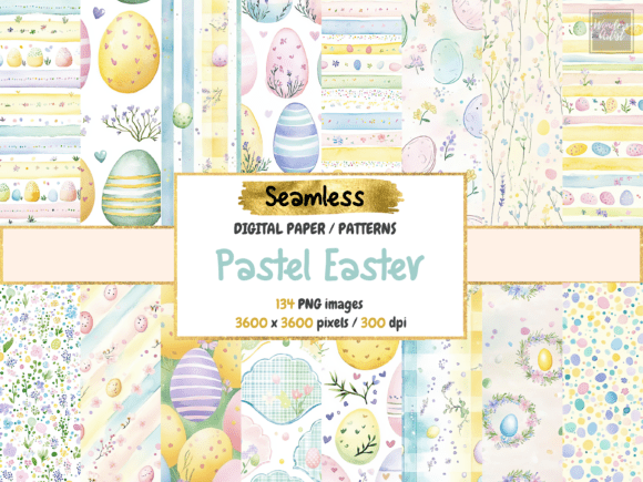 Pastel Easter Seamless Digital Paper: A Versatile Choice for Springtime Creations