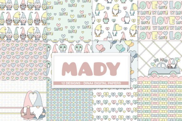 Pastel Valentine Gnome Papers: A Soft and Sweet Addition to Your Creative Projects