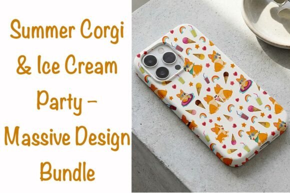 Summer Corgi Ice Cream Party – Bundle: A Strategic Asset for Creative and Commercial Use