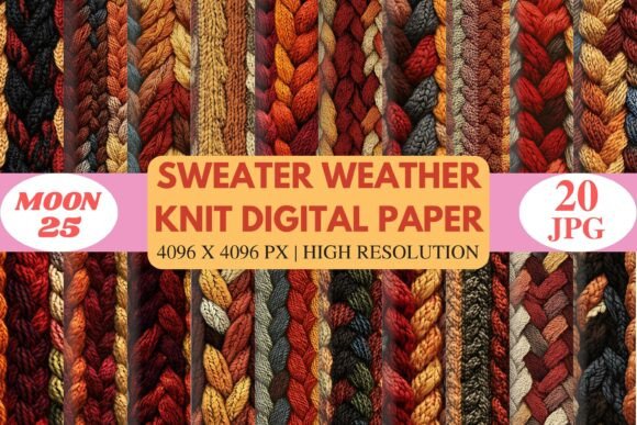 Sweater Weather Knit Digital Paper