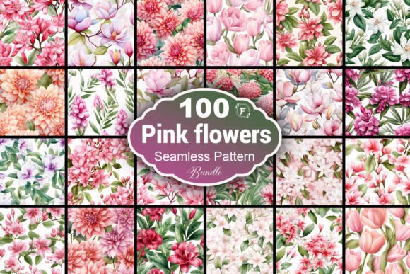 Watercolor Pink Flowers Seamless Pattern: A Timeless Design Asset for Creative Projects
