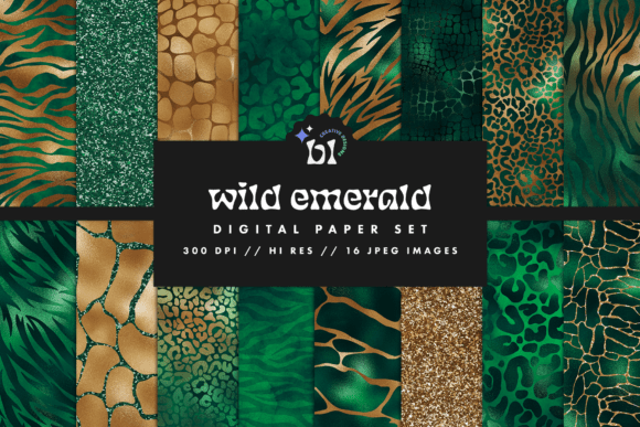 Wild Emerald Safari Digital Paper: A Must-Have for Creative Projects